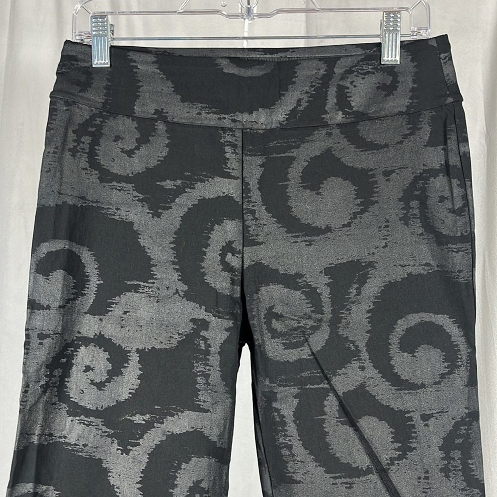 Krazy Larry Pull-On Ankle Pants Black Swirls. - Picture 5 of 8